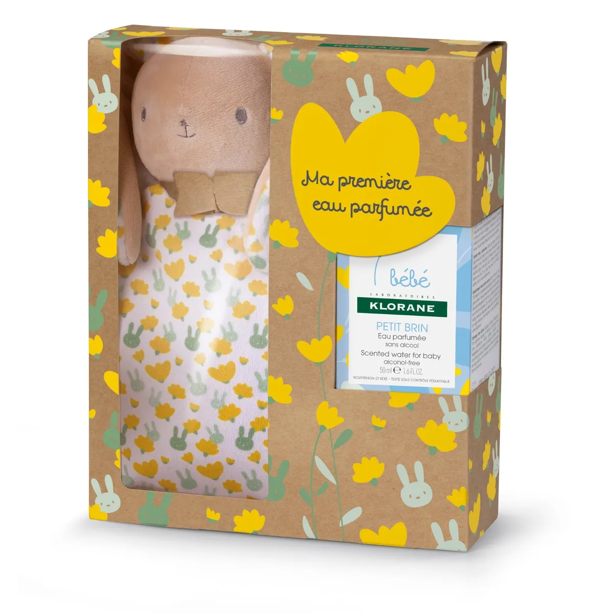 Klorane Bébé Calendula Bio Coffret Lapin & Eau Parfumée Petit Brin 50Ml