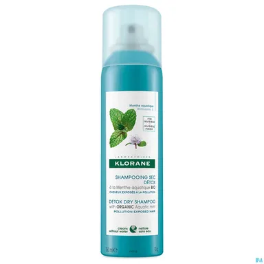 Klorane Menthe Aquatique Bio Shampooing Sec Détox 150Ml