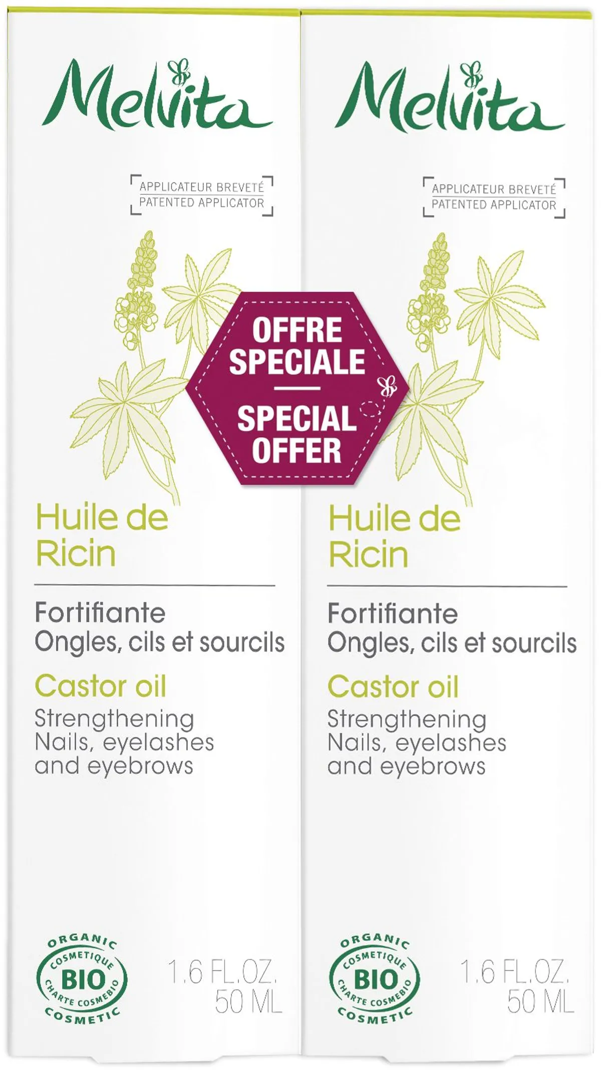 Melvita Ricinusolie 2x50 ml