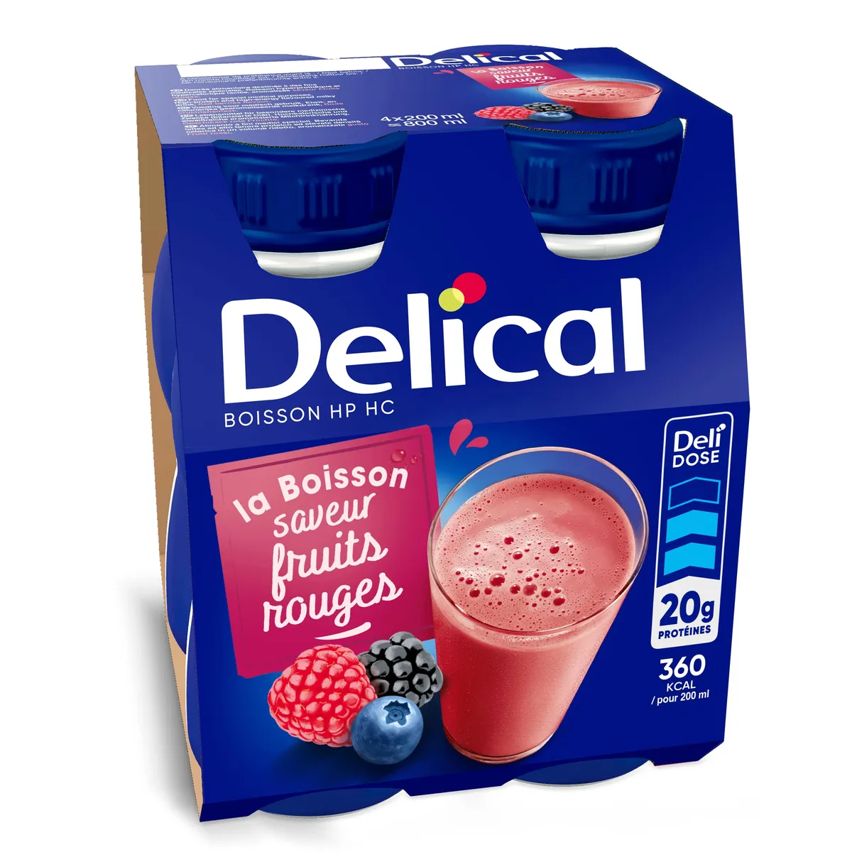 Delical HP-HC fruits rouges 4x200ml