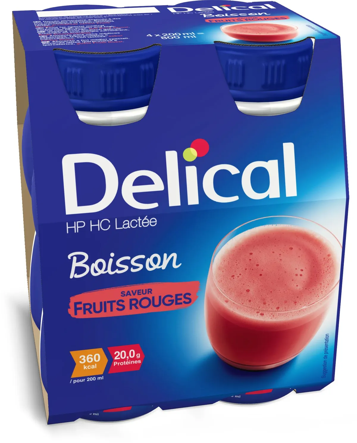 Delical HP-HC rode vruchten 4x200 ml