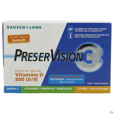 Preservision 3 + Vitamine D3 60 Capsules