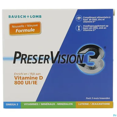 Preservision 3 + Vitamine D3 180 Capsules