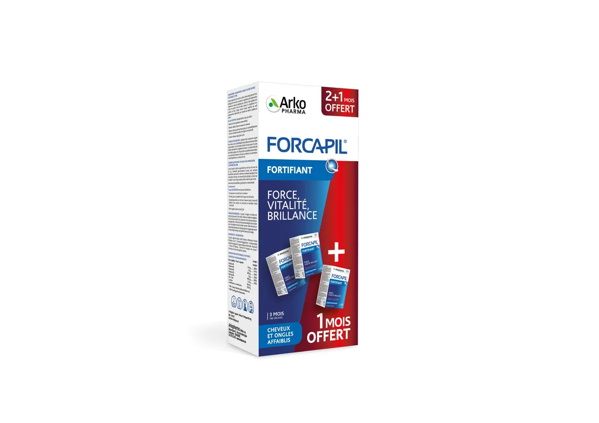 Forcapil 3 x 60 Capsules (1 mois gratuit)
