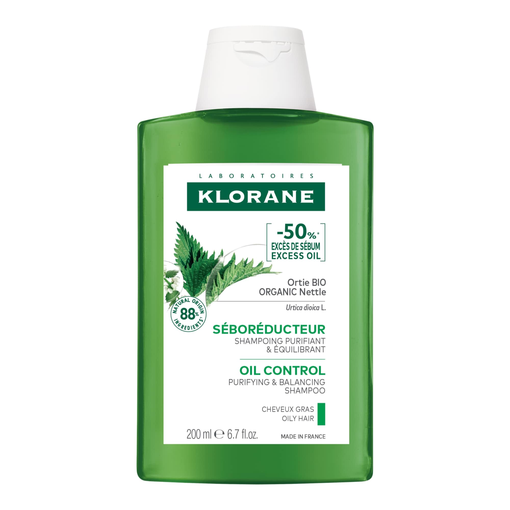 Klorane Bio Brandnetel Talgreducerende Shampoo Zuiverend  & Evenwichtherstellend 200Ml - Klorane