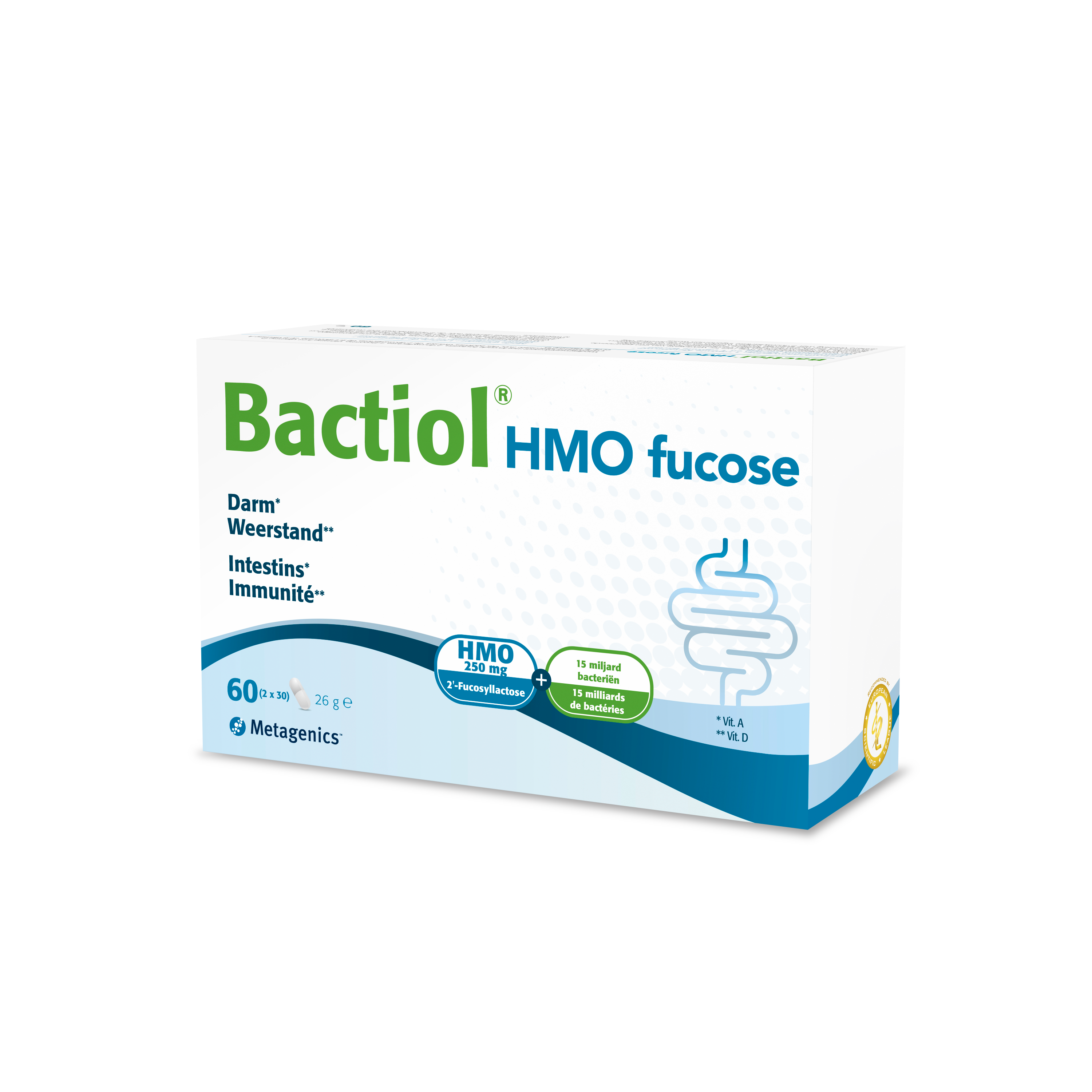 Bactiol HMO Fucose 60 Capsules - METAGENICS