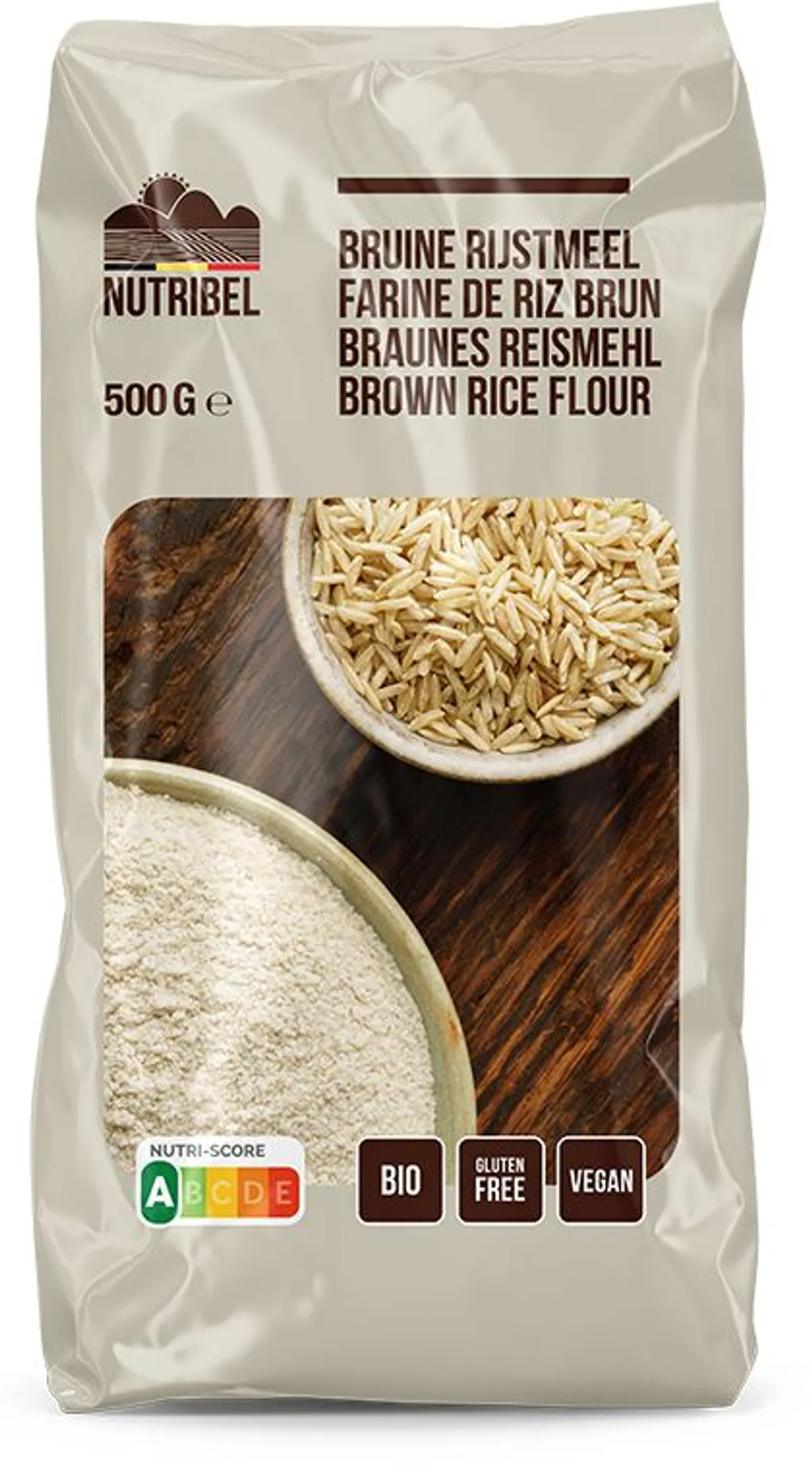 Nutribel Bruine Rijstmeel Bio & Zonder Gluten 500 g
