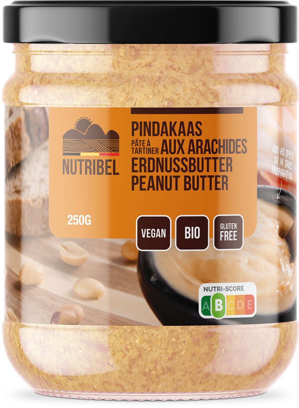Nutribel Pindakaas Bio 250 g - Nutribel