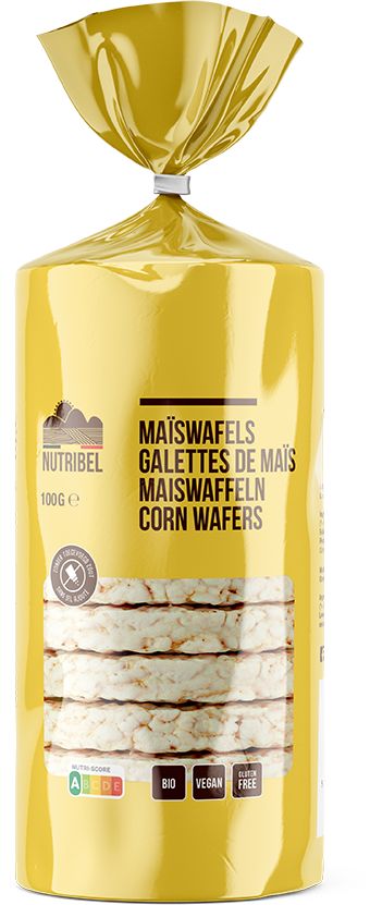 Nutribel Maïswafels Bio Glutenvrij 100 g - Nutribel