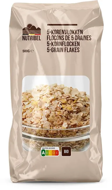 Nutribel 5-granenvlokken Bio 500 g