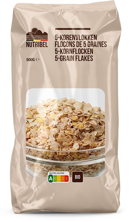 Nutribel 5-granenvlokken Bio 500 g - Nutribel