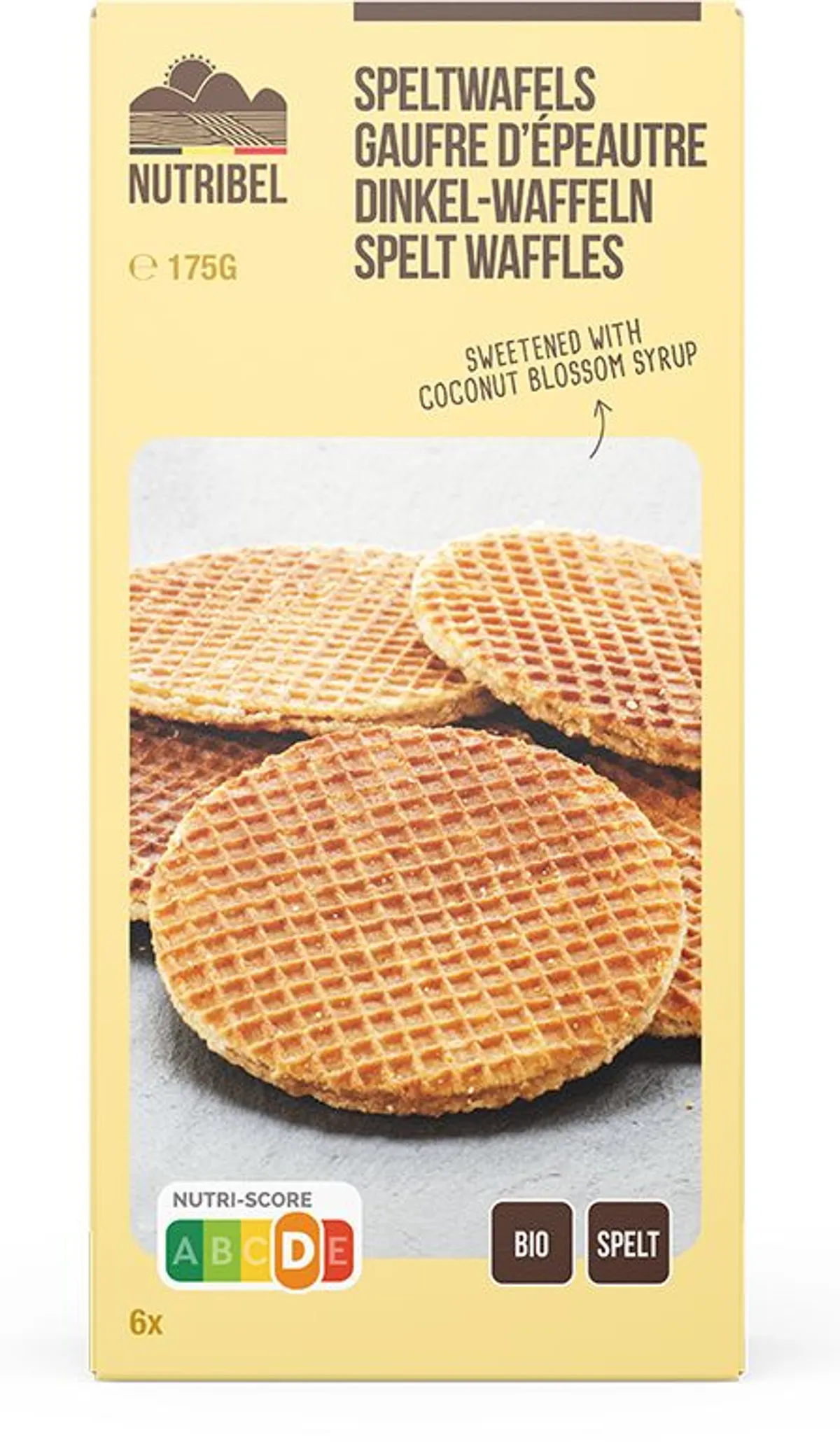 Nutribel Gaufres d'Epautre au Miel Bio 175g