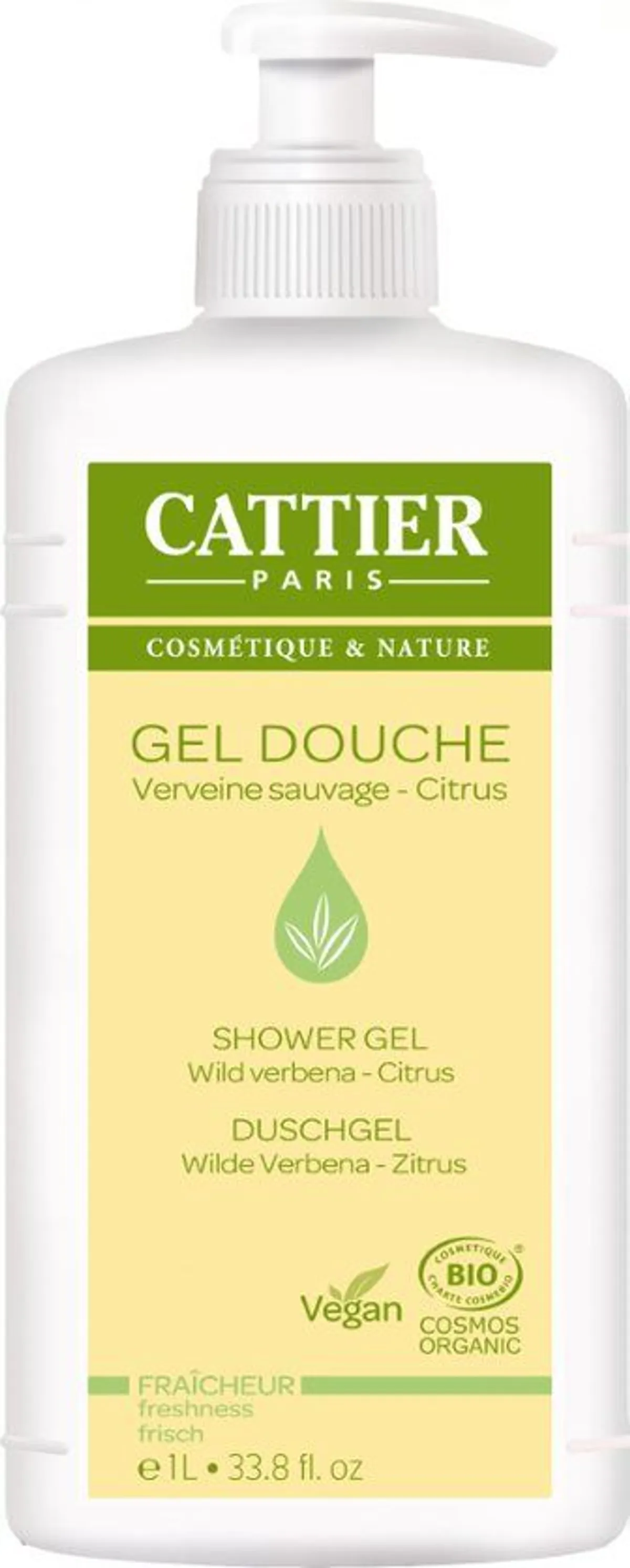 Cattier Douchegel Wilde Verbena en Citrus 1 L