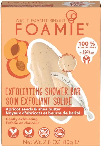 Foamie Exfoliating Shower Body Bar Vast Abrikoos 80 g