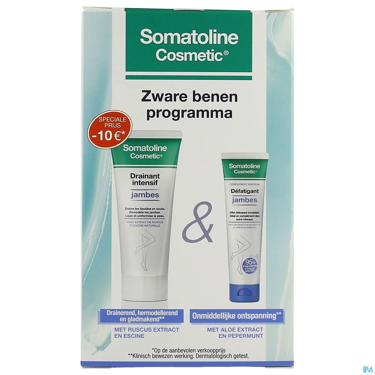 Somatoline Cosmetic Duo Drainant Jambes 200ml + Défatiguant Jambes