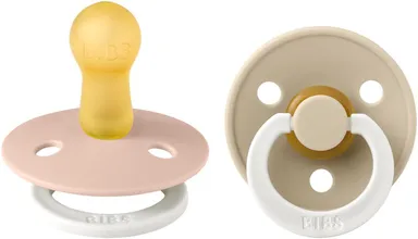 Bibs 2 Tetine Duo Glow In Dark Vanilla/blush