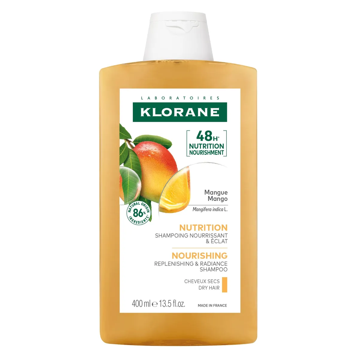 Klorane Mango Voedende Shampoo Geeft Glans 400Ml