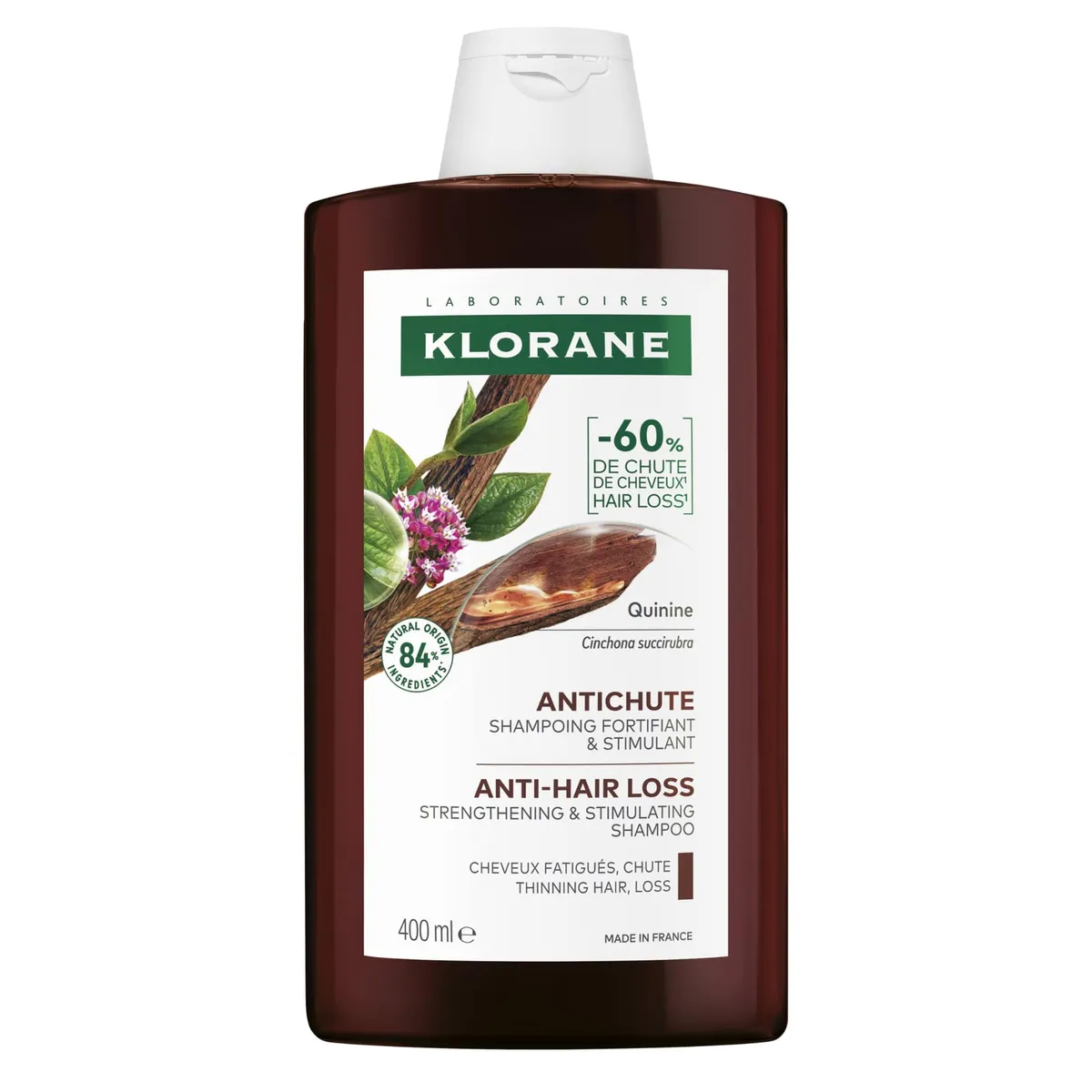 Klorane Quinine & Edelweiss Bio Shampooing Fortifiant & Revitalisant 400Ml