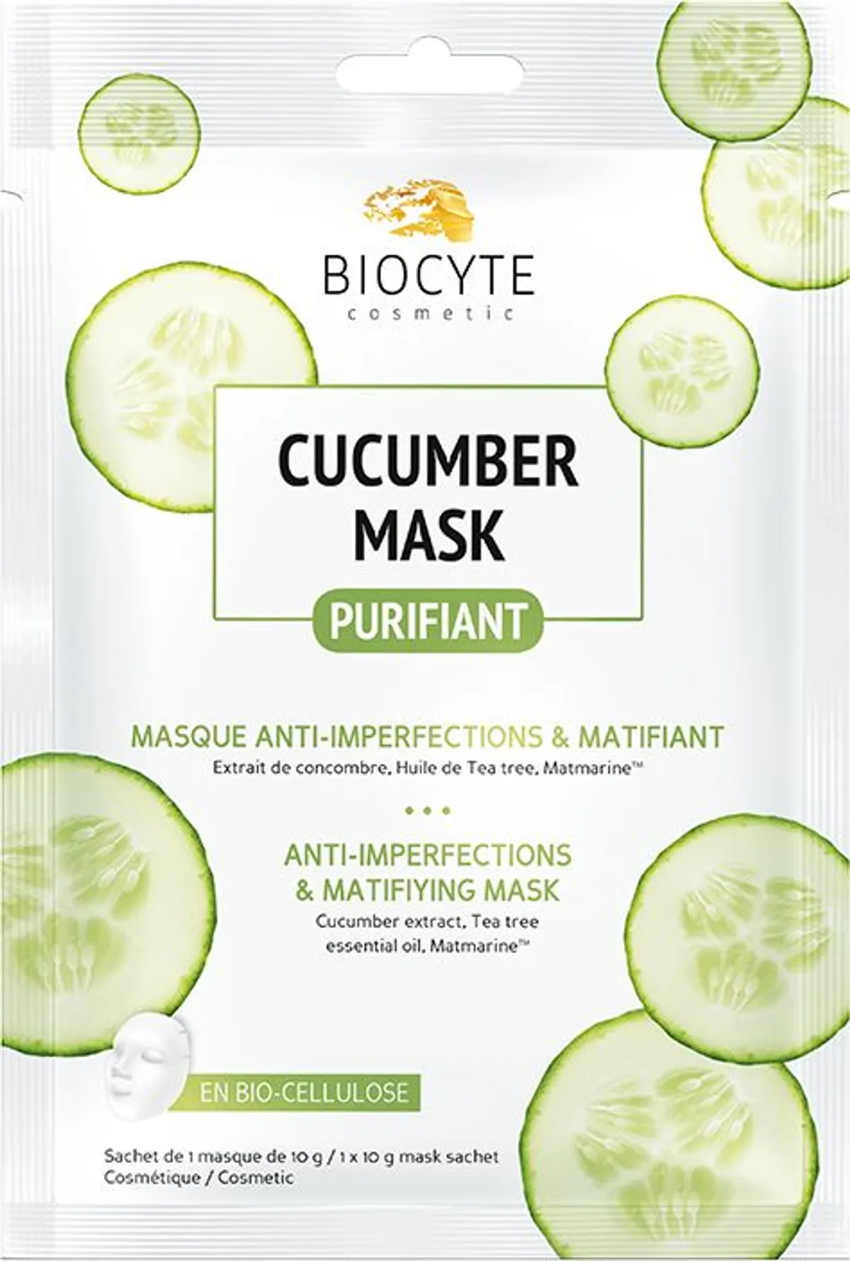 Biocyte Zuiverend Masker Komkommer 10 g