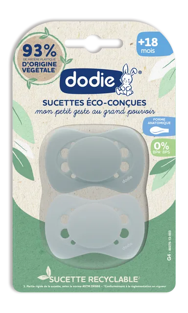 Dodie Fopspeen Ecoconcept +18M 2 Stuks