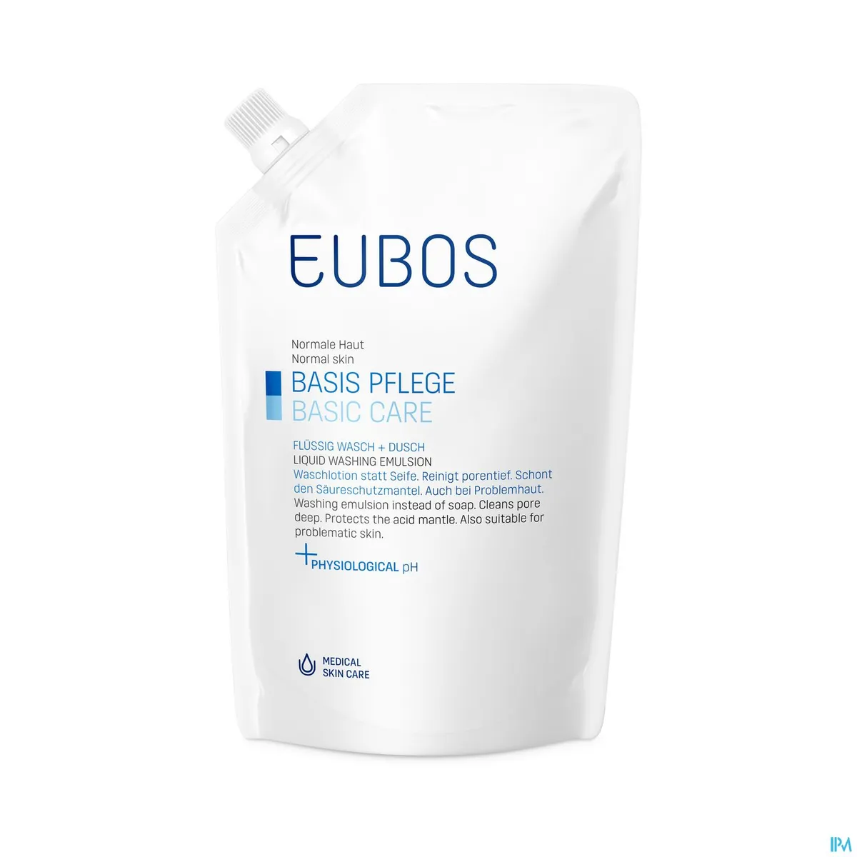 Eubos Vloeibare Zeep Blauw Zonder Parfum Navulling 400ml