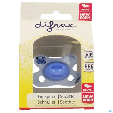 Difrax Fopspeen Newborn Dental Sil Boy -2/2m 1 796