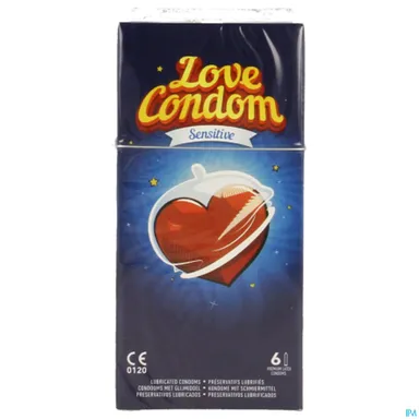 Love Condom Sensitive 6 Preservatifs Lubrifi#s
