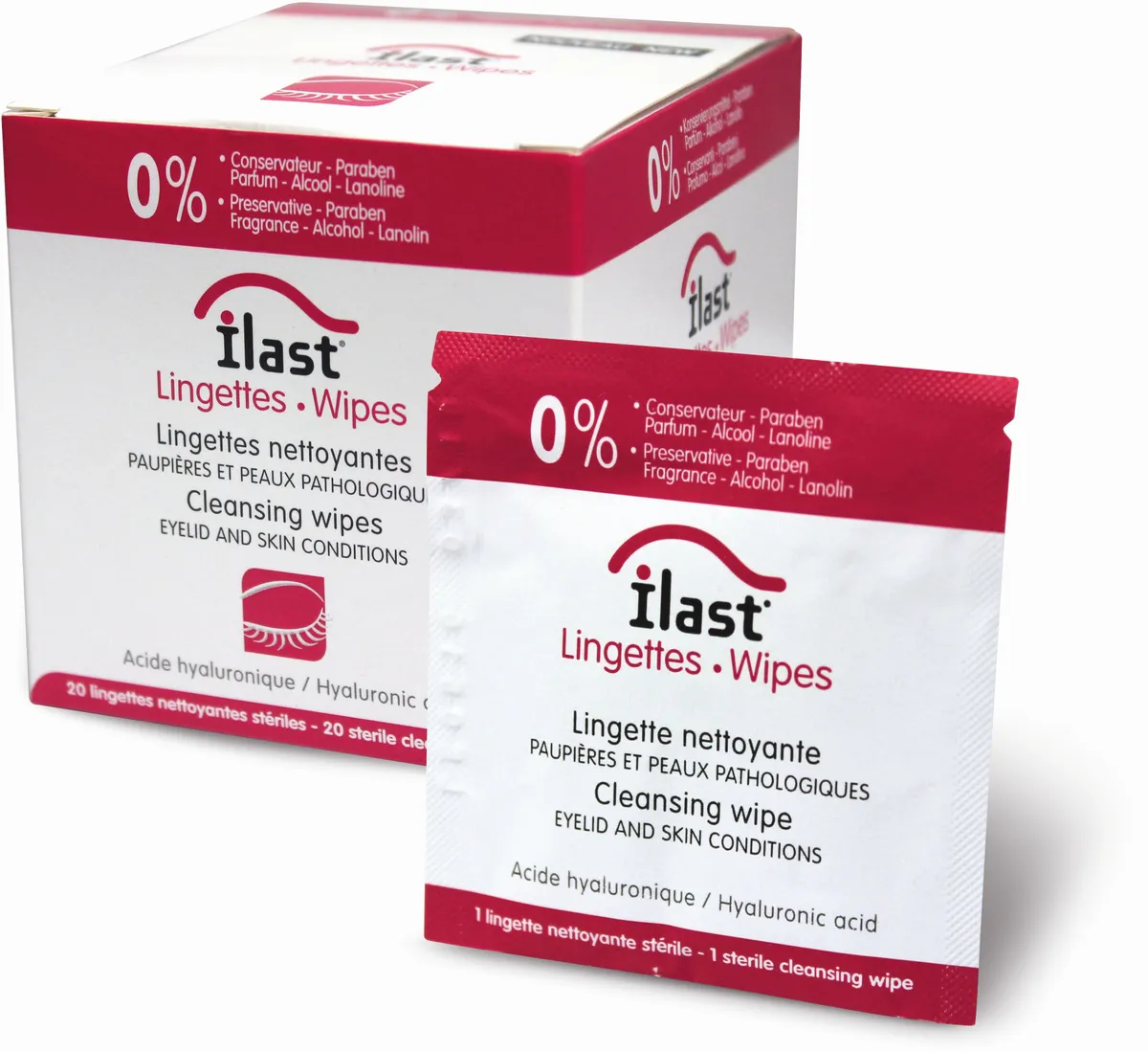 Ilast 20 Lingettes Nettoyantes Stériles