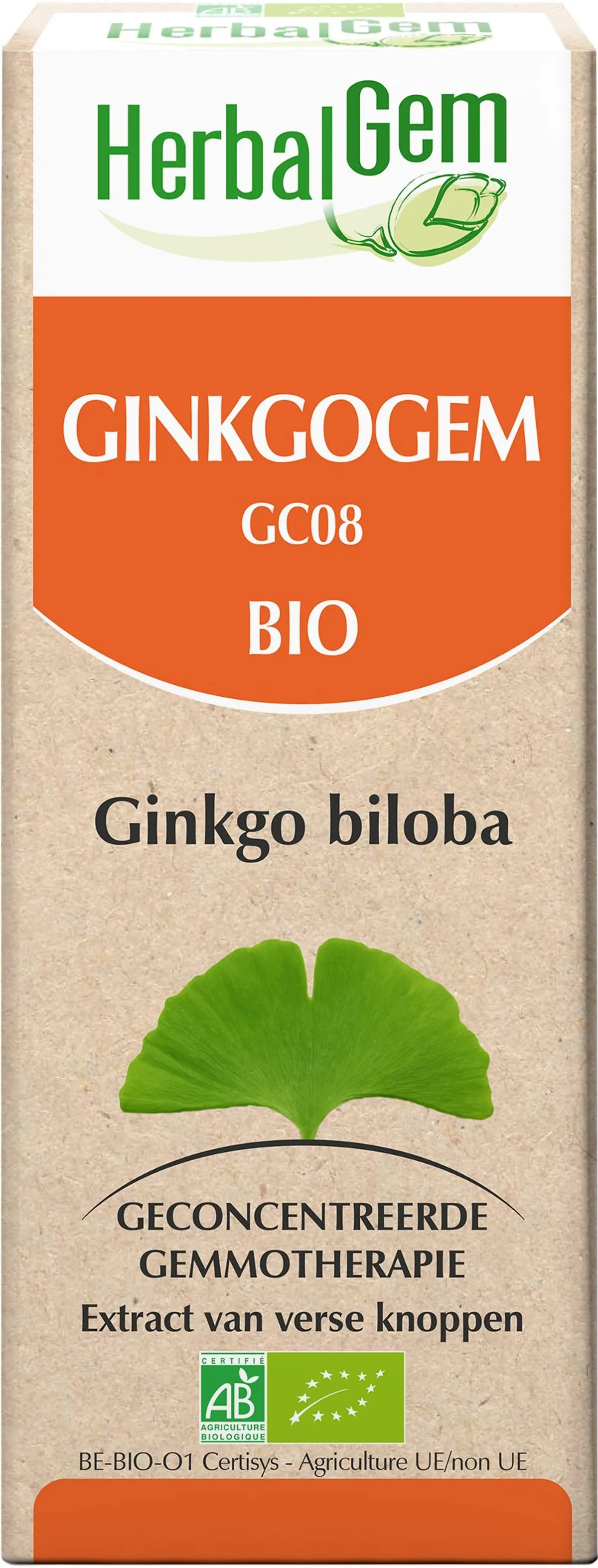 Herbalgem Ginkgogem Complex Ginkgo Biloba BIO Druppels 15ml