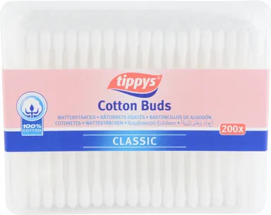 Tippys 200 Gewatteerde Staafjes