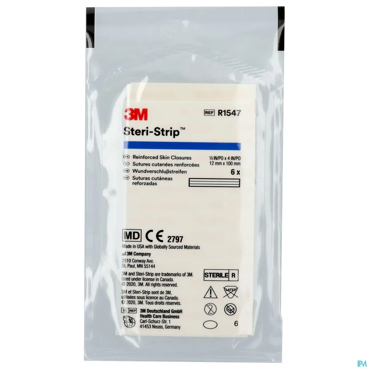 Steri-strip 3m Steril12,0mmx100mm 1x 6 R1547
