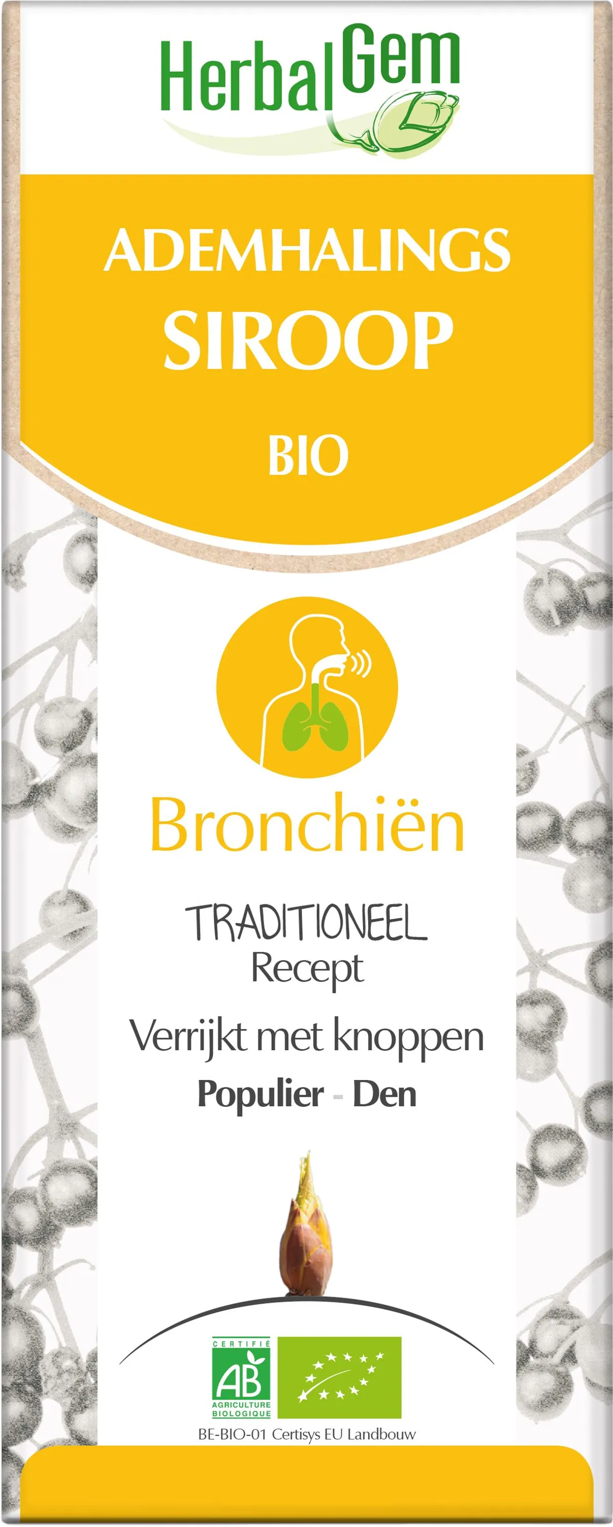 Herbalgem Ademhalingssiroop BIO 250ml
