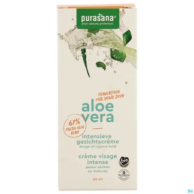 Purasana Aloë Vera Crème Gezicht Intens 50 ml