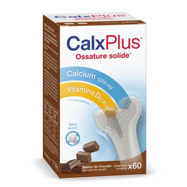 CalxPlus Chocolat 60 Comprimés
