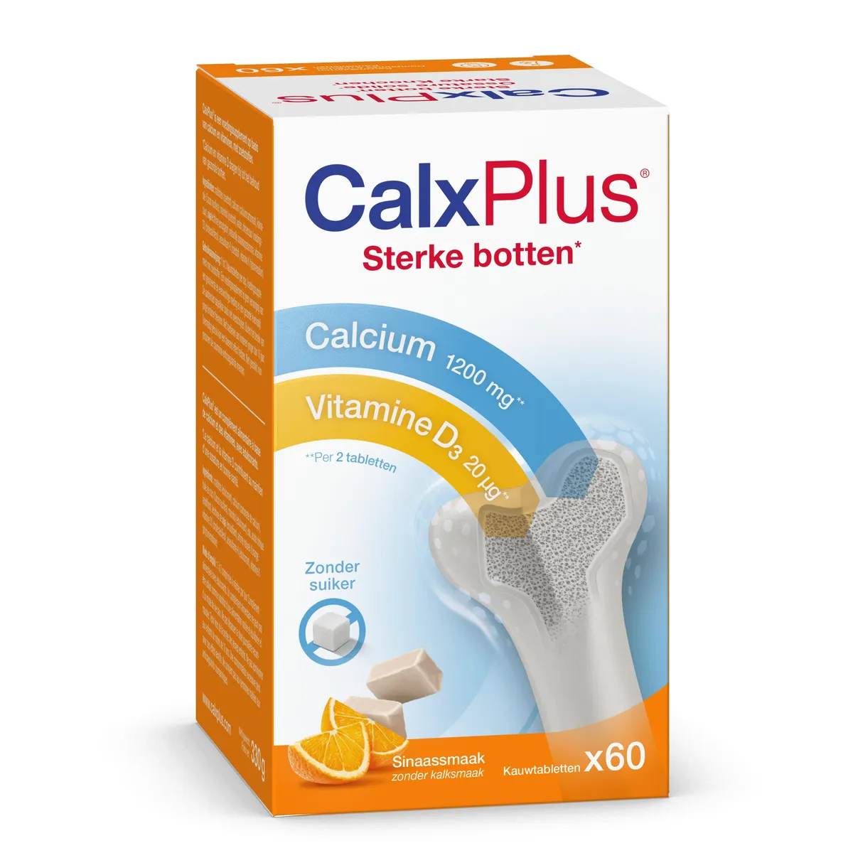 CalxPlus Sinaasappel 60 Tabletten
