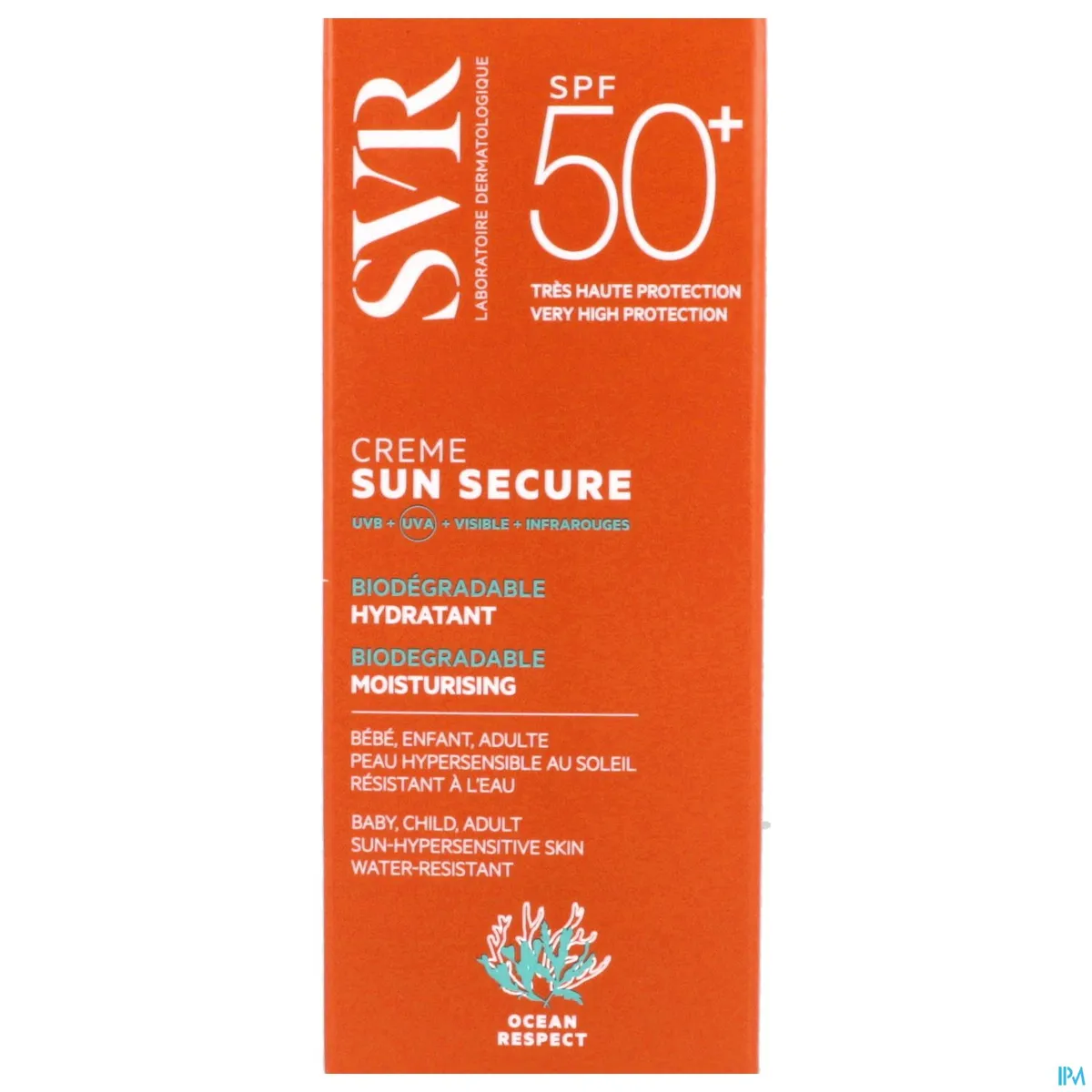 SVR Sun Secure Crème Solaire IP50+ 50ml