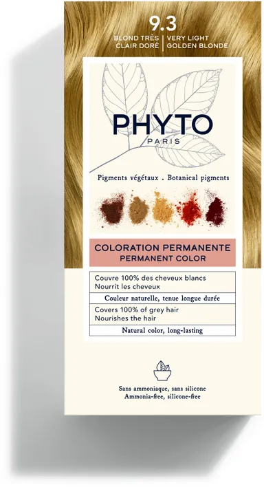 PHYTO Permanente Haarkleuring 9.3 Zeer Licht Goudblond