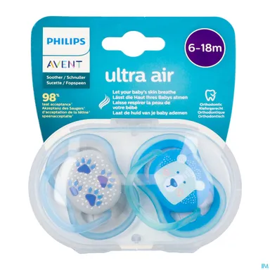 Philips Avent Sucette 6 Mois + Animaux 2 Pièces
