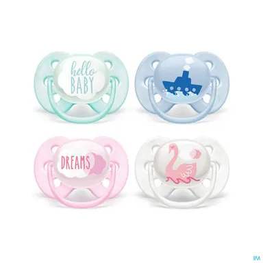 Philips Avent Sucette 0m+ Soft Mix 2 Pièces