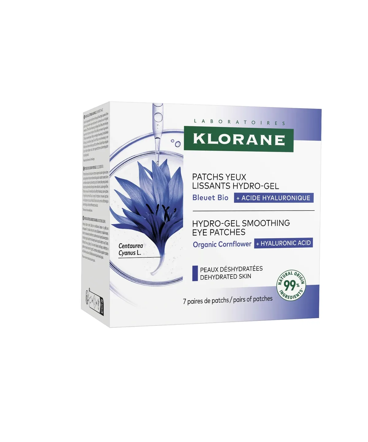 Klorane Patchs Lissants Défatigants Bleuet Contour des Yeux 7x2