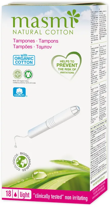 Masmi Tampon Katoen Regular Zonder Inbrenghuls 18 Tampons