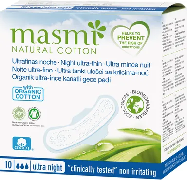 Masmi Flinterdun Maandverband Nacht 100% Katoen 10 Stuks