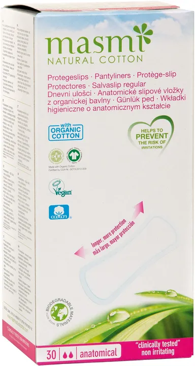 Masmi Protège Slip Coton Bio 30 Pièces