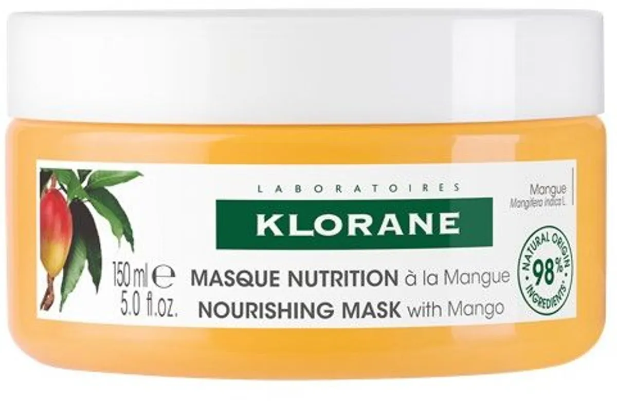Klorane Mango Voedende Masker Geeft Glans 150Ml