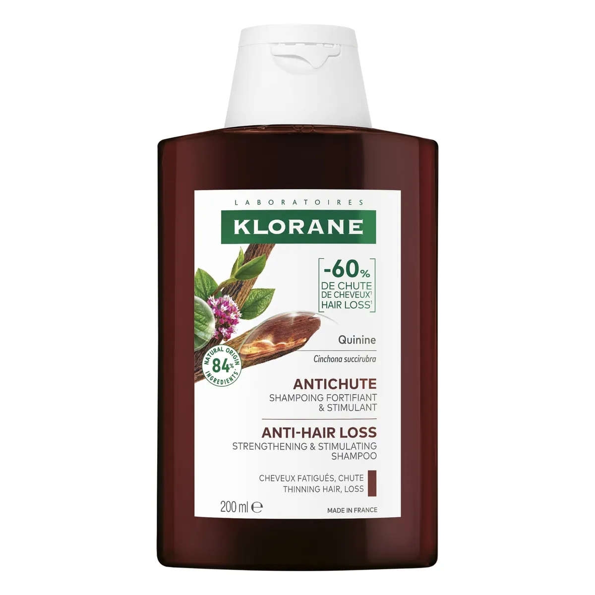 Klorane Quinine & Edelweiss Bio Shampooing Fortifiant & Revitalisant 200Ml
