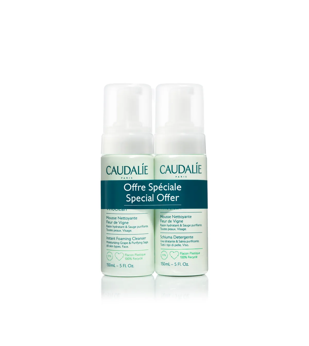 Caudalie Mousse Nettoyante Duo 150ml