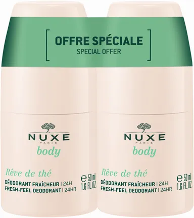 Nuxe Rêve de Thé Déodorant Fraicheur roll-on 24h 2x50ml