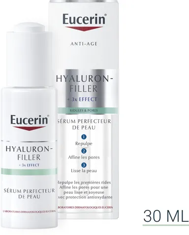 Eucerin Hyaluron-Filler +3x Effect Sérum Perfecteur de Peau Anti-Âge Rides Ridules & Pores avec pipette 30ml
