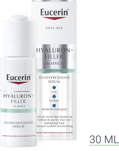 Eucerin Hyaluron-Filler +3x Huidverfijnend Serum Anti-Age Rimpels Lijntjes & Poriën met pipet 30ml