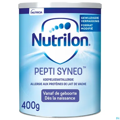 Nutrilon Pepti Syneo Bij allergie voor koemelkeiwitten Baby 0-12 maanden Poeder Blik 400g